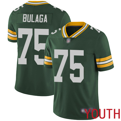 Green Bay Packers Limited Green Youth #75 Bulaga Bryan Home Jersey Nike NFL Vapor Untouchable